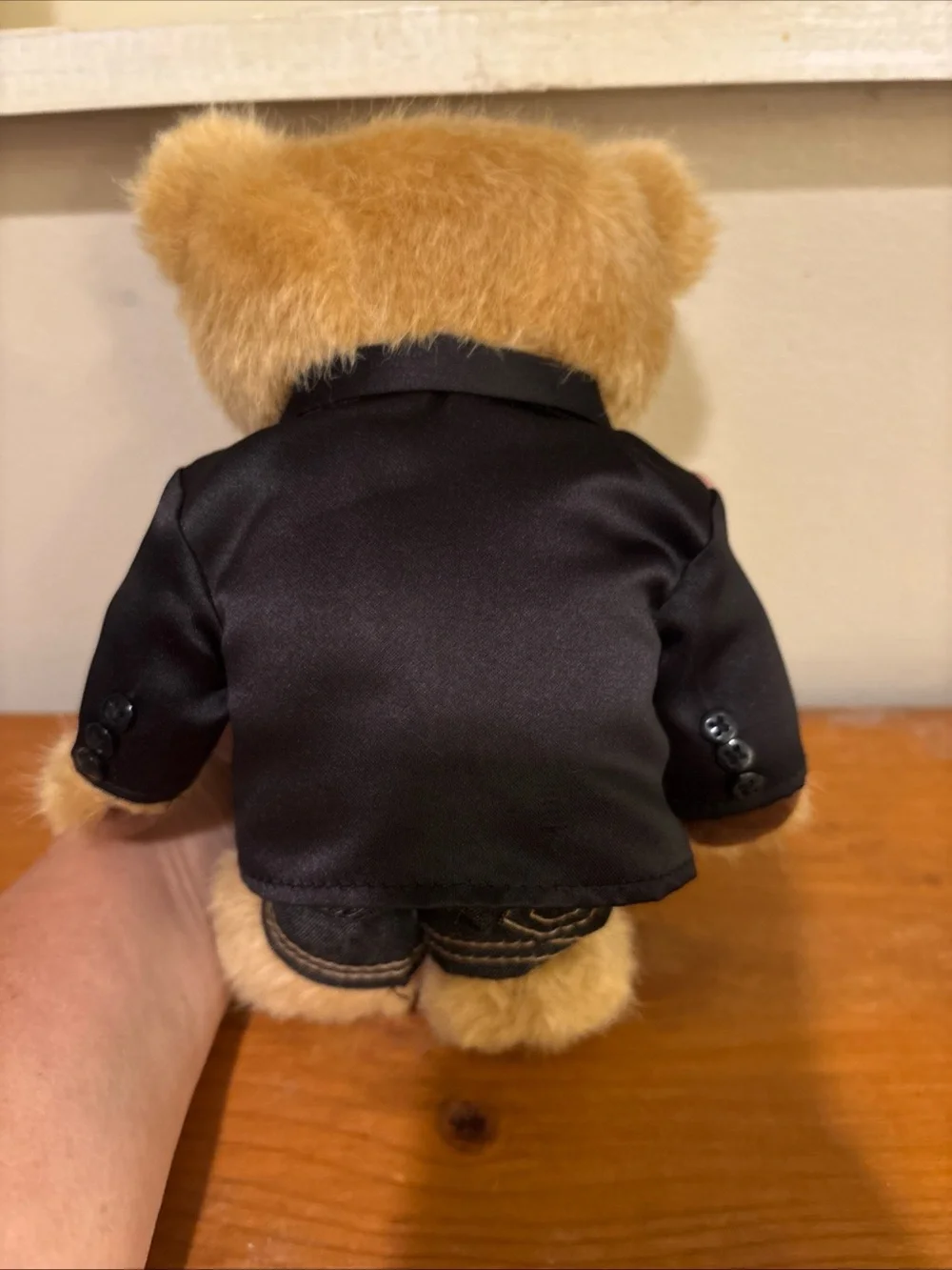 Ralph Lauren Tan Teddy Bear in Black Jacket